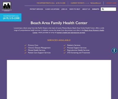 STD Testing at Beach Area's Women's Health Center