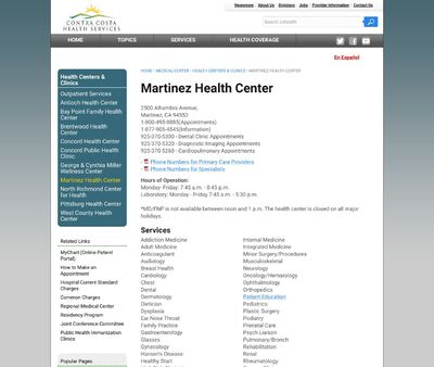 STD Testing at Martinez Health center