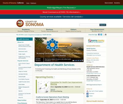 STD Testing at Sonoma County Department of Health Services Administration