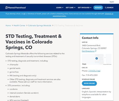 STD Testing at Planned Parenthood Colorado Springs
