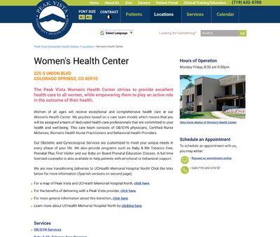 STD Testing at Peak Vista Women’s Health Center