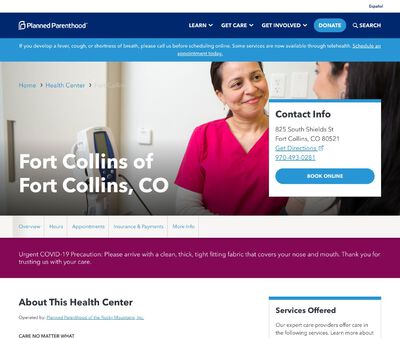 STD Testing at Planned Parenthood of the Rocky Mountains (Fort Collins Health Center)