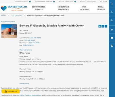 STD Testing at Denver Health (Bernard F Gipson Eastside Family Health Center)