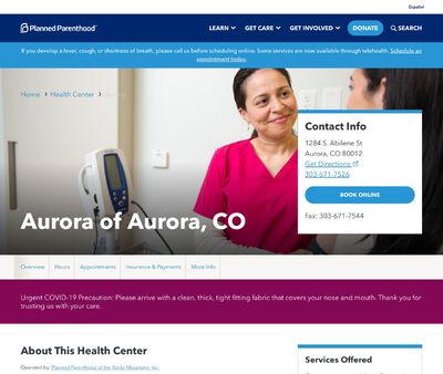 STD Testing at Planned Parenthood Aurora Health Center