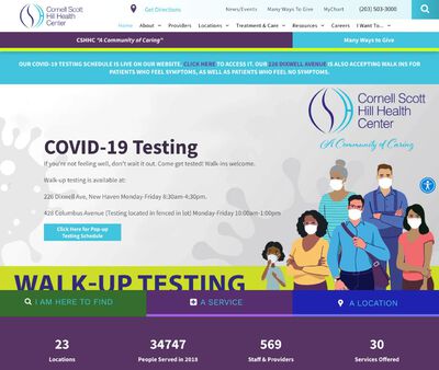 STD Testing at Cornell Scott - Hill Health Center of 400 Columbus Ave New Haven, CT
