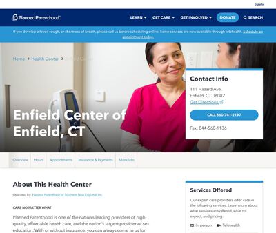 STD Testing at Planned Parenthood - Enfield Health Center