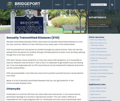 STD Testing at Bridgeport Health Department