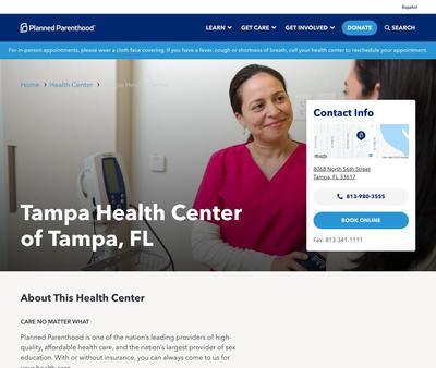 STD Testing at TampaHealthCenter of Tampa, FL