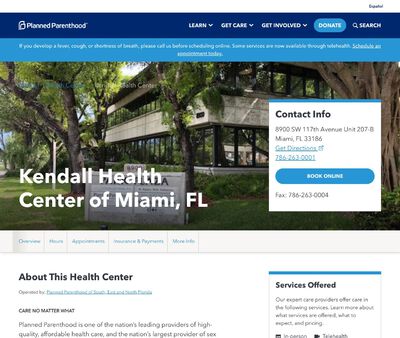 STD Testing at Planned Parenthood of South Florida Incorporated (Kendall Health Center)