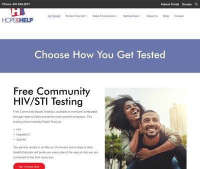 STD Testing at Hope and Help Center of Central Florida, Inc.