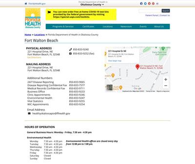 STD Testing at Florida Department of Health in Okaloosa County