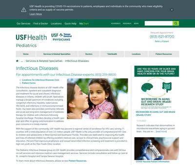 STD Testing at USF Health South Tampa Center for Advanced Healthcare