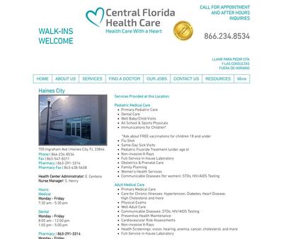 STD Testing at Central Florida Health Care- HainesCity
