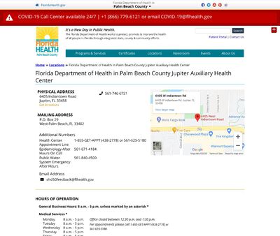 STD Testing at Florida Department of Health in Palm Beach County Jupiter Auxiliary Health Center