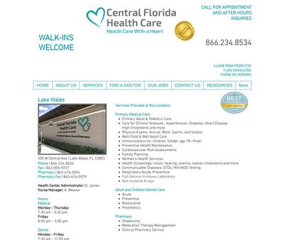STD Testing at Central Florida Health Care - Lake Wales
