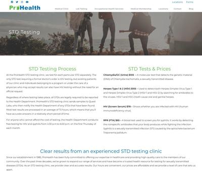 STD Testing at ProHealth