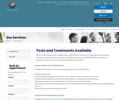 STD Testing at Community Care Resources of FL - Hallandale