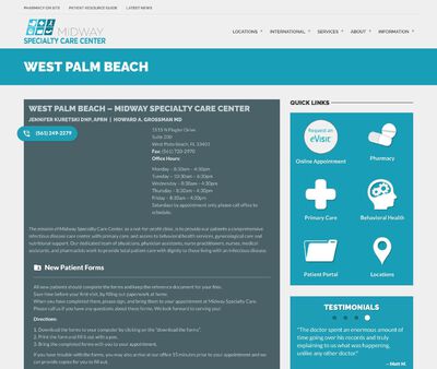 STD Testing at Midway Specialty Care Center, West Palm Beach, Jennifer Kuretski DNP APRN