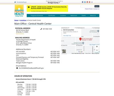 STD Testing at Orange County Health Department