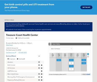 STD Testing at Planned Parenthood of South East and North Florida Incorporated (Martin County Health Center)