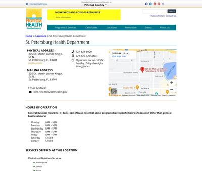 STD Testing at St. Peterburg Health dept.