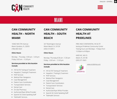 STD Testing at CAN Community Health - South Beach