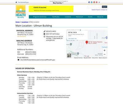 STD Testing at Florida Department of Health Bay County