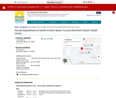 STD Testing at Florida Department of Health in Palm Beach County