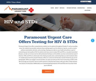 STD Testing at Paramount Urgent Care - Lady Lake