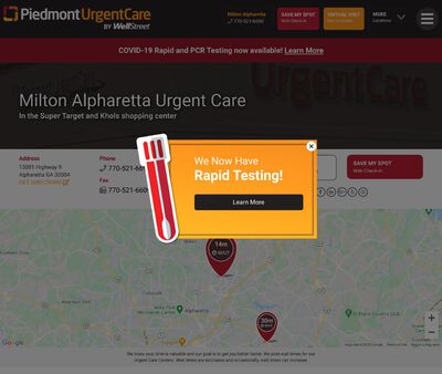 STD Testing at Piedmont Urgent Care by WellStreet - Milton Alpharetta