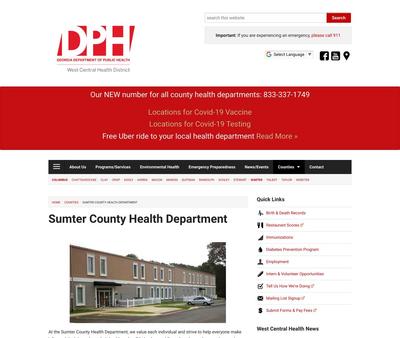 STD Testing at Sumter County Health Department