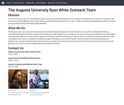 STD Testing at Augusta University Ryan White Outreach Team (CSRA Safety Net)