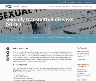 STD Testing at MedEx STD Testing Center