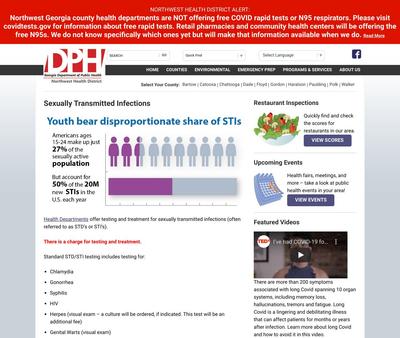 STD Testing at Gordon County Health Department