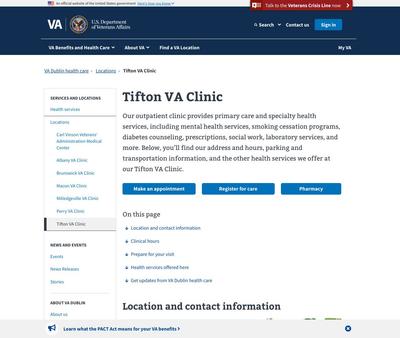 STD Testing at Tifton VA Clinic