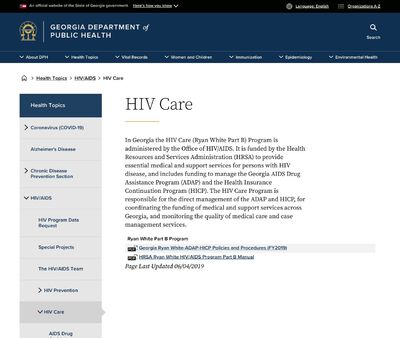 STD Testing at Georgia Department of Public Health HIV Care