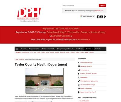 STD Testing at Taylor County Health Department
