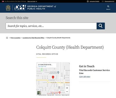 STD Testing at Colquitt County Health Department