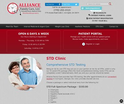 STD Testing at Alliance Family Care