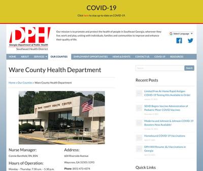 STD Testing at Ware County Health Department