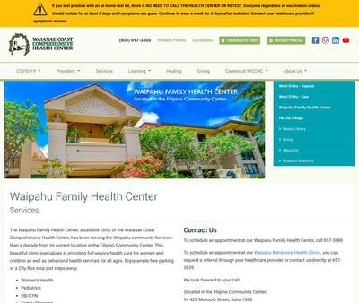 STD Testing at Waipahu Family Health Center
