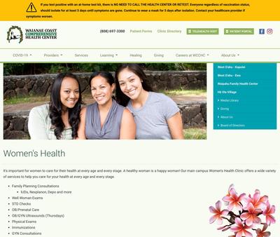 STD Testing at Waianae Coast Comprehensive Health Center