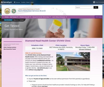 STD Testing at DiamondHeadHealthCenter