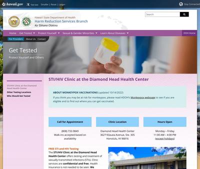 STD Testing at Diamond Head Health Center STD/HIV Clinic