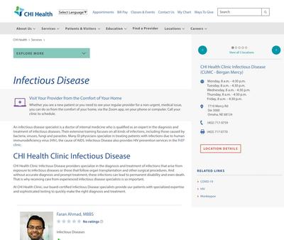 STD Testing at CHI Health Lenox Clinic - Family Medicine/Internal Medicine