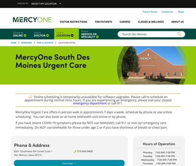 STD Testing at MercyOne South Des Moines Urgent Care