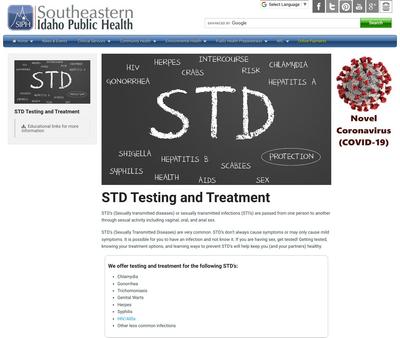 STD Testing at Southeastern Idaho Public Health