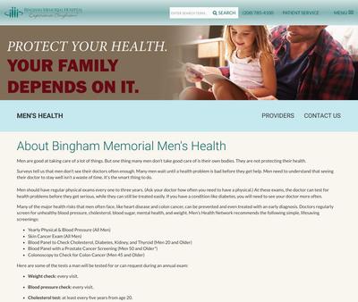 STD Testing at Bingham Memorial Hospital