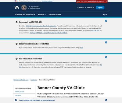 STD Testing at Bonner County VA Clinic