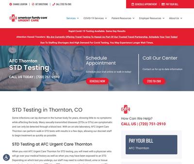 STD Testing at AFC Urgent Care Clinic